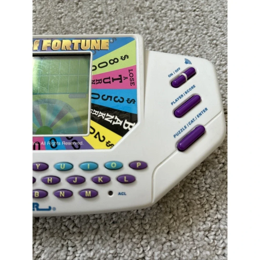 Wheel of‎ Fortune Handheld Game 1995 Tiger Electronics, Cartridge, TESTED-WORKS